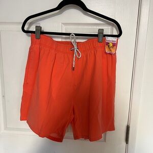 New Women’s swim shorts size XL extra large 17” length bright orange compression